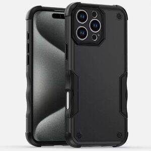 New in box, iPhone 16 Pro Max Black Case Cover Shockproof Hybrid Tough Back